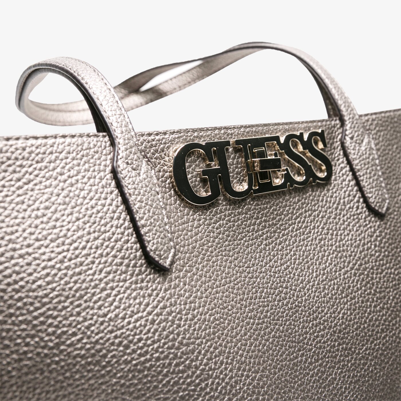 Damska torebka GUESS TOREBKA UPTOWN CHIC BARCELONA TOTE hwmg7301230pew kolor srebrny
