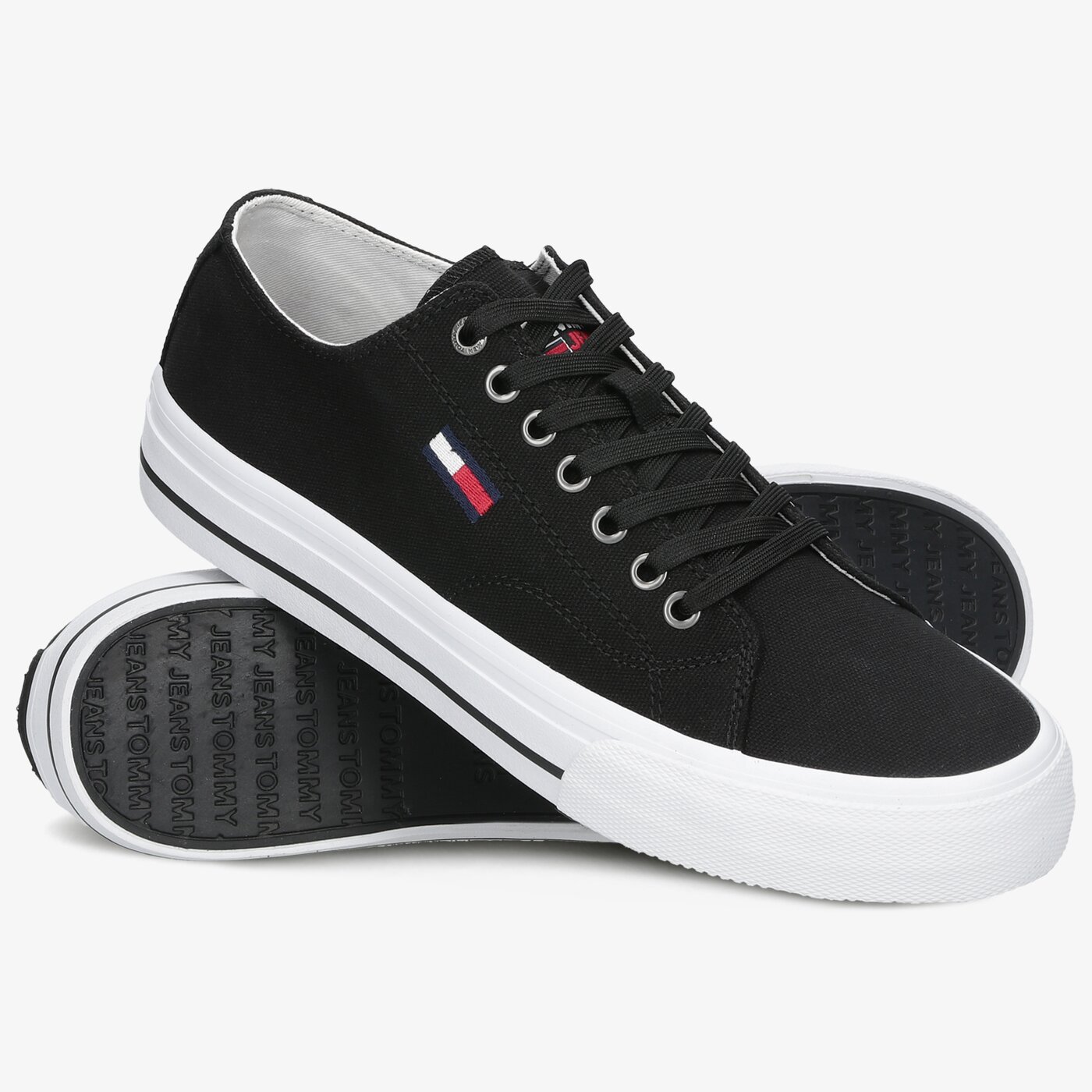 Męskie trampki TOMMY HILFIGER LONG LACE UP VULC em0em00659bds kolor czarny