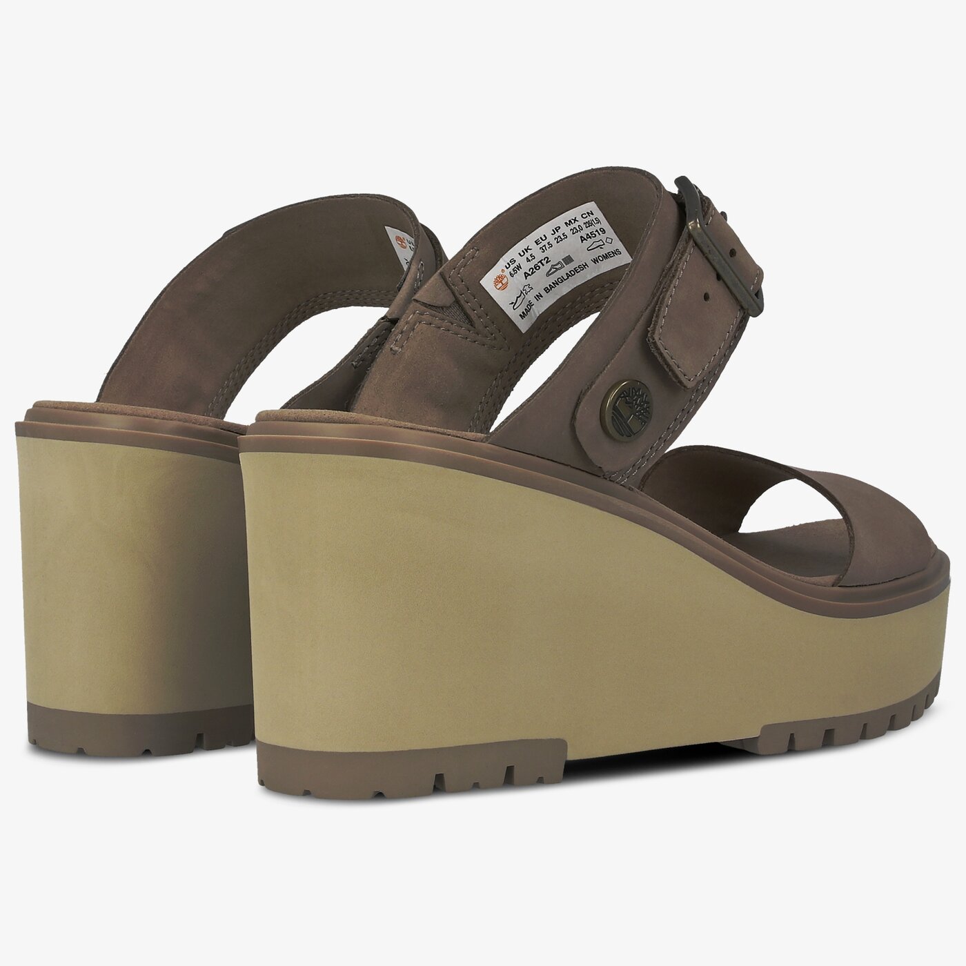 Damskie sandały TIMBERLAND KORALYN 2 BAND WEDGE WOMENS tb0a26t29291 kolor beżowy