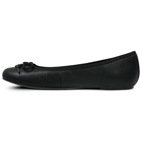 Damskie baleriny (buty) TOMMY HILFIGER BASIC LEATHER BALLERINA CHARM fw0fw02814990 kolor czarny