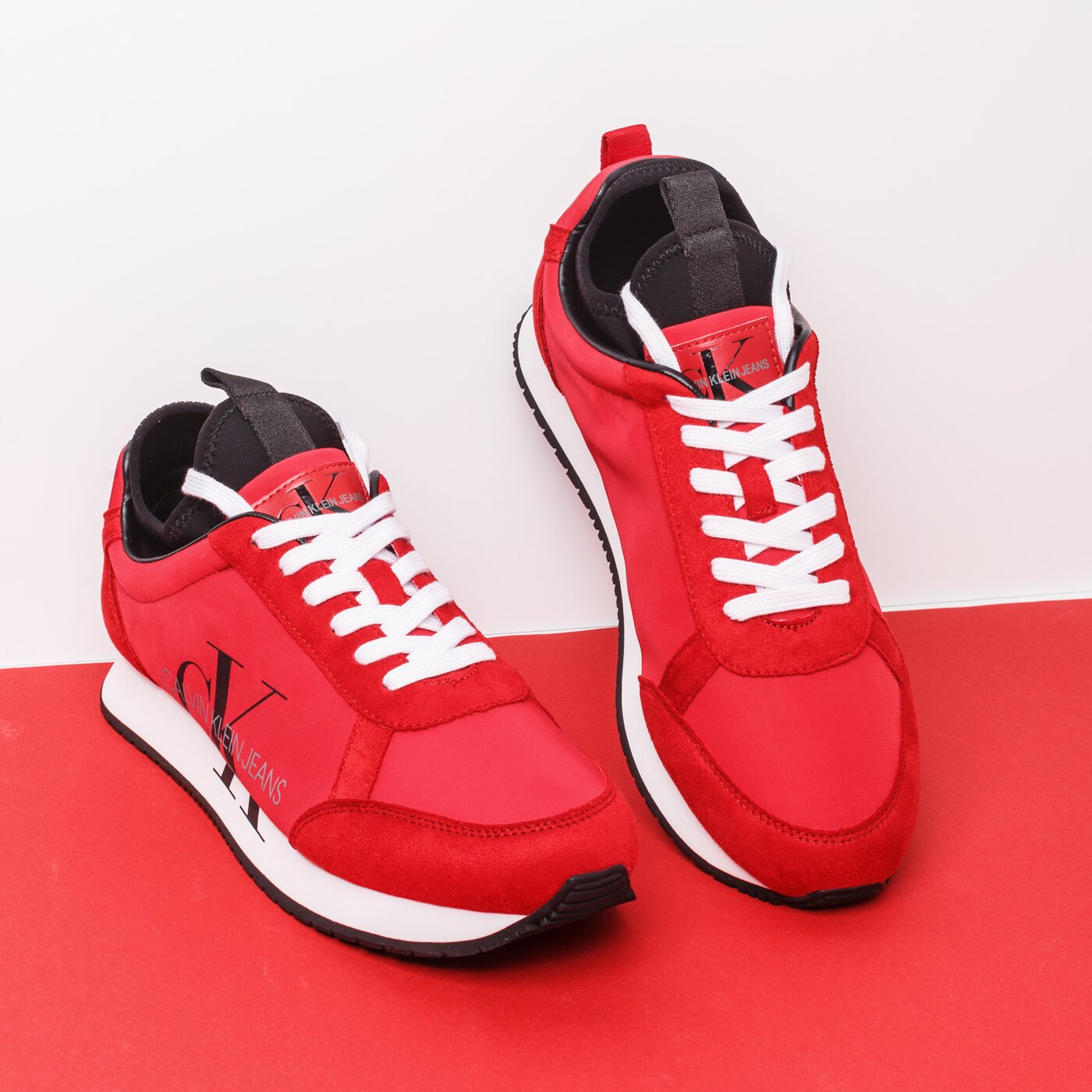 Męskie sneakersy (buty) CALVIN KLEIN JEMMY b4s0136620 kolor czerwony