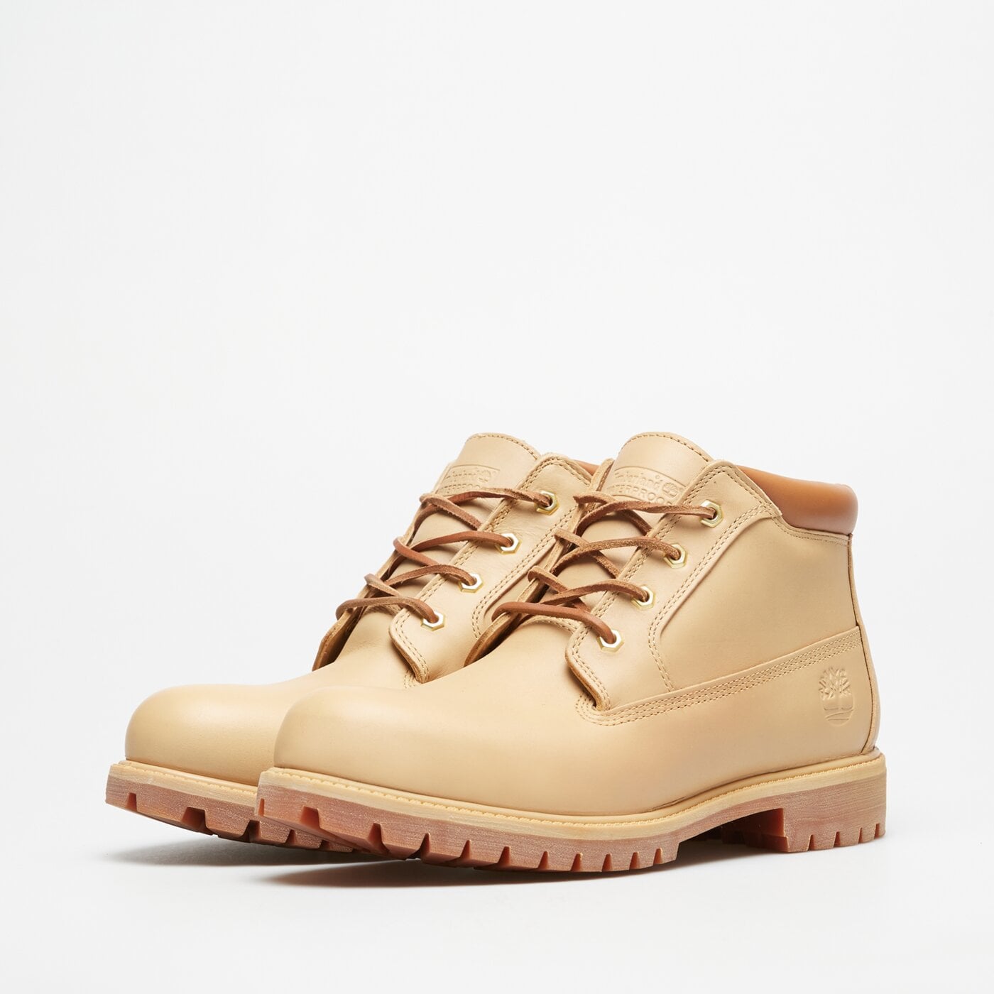 Męskie buty za kostkę TIMBERLAND PREMIUM MID LC WP CHUKKA tb0a6dvden21 kolor beżowy