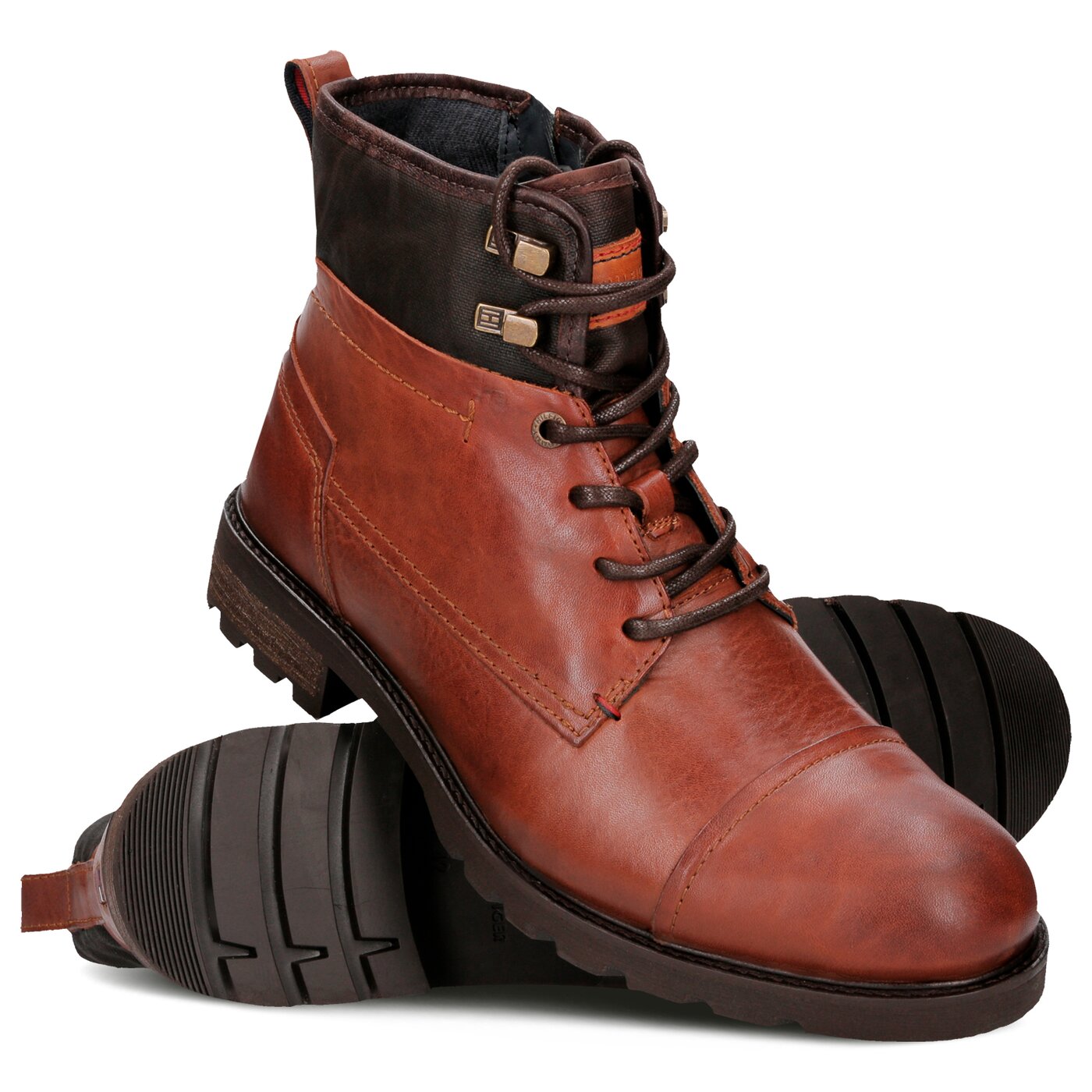 Męskie buty za kostkę TOMMY HILFIGER CURTIS 13A fm0fm00711906 kolor brązowy