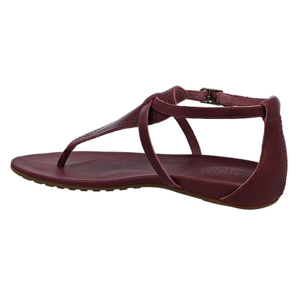 Damskie sandały TIMBERLAND EK HARBORVIEW THONG ANKLE STRAP 8810a kolor bordowy