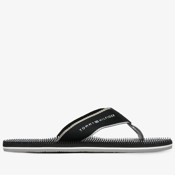 Męskie klapki TOMMY HILFIGER MASSAGE FOOTBED BEACH FLIPFLOP fm0fm03386bds kolor czarny
