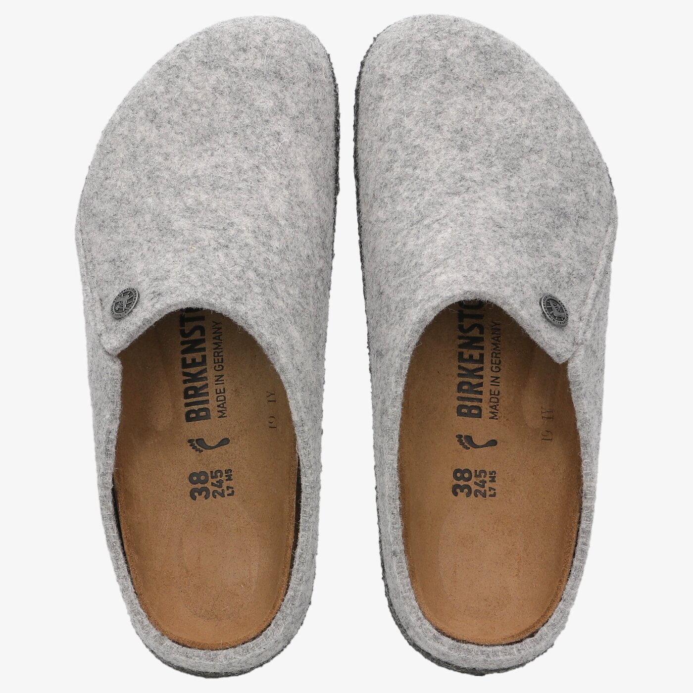 Damskie klapki BIRKENSTOCK ZERMATT RIVET 1014934 kolor szary