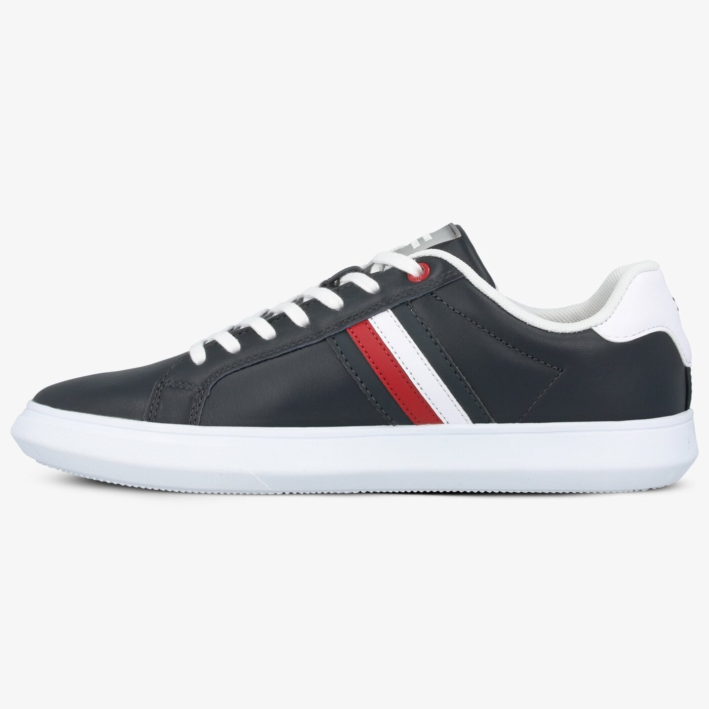 Męskie sneakersy (buty) TOMMY HILFIGER ESSENTIAL LEATHER CUPSOLE fm0fm02668dw5 kolor biały