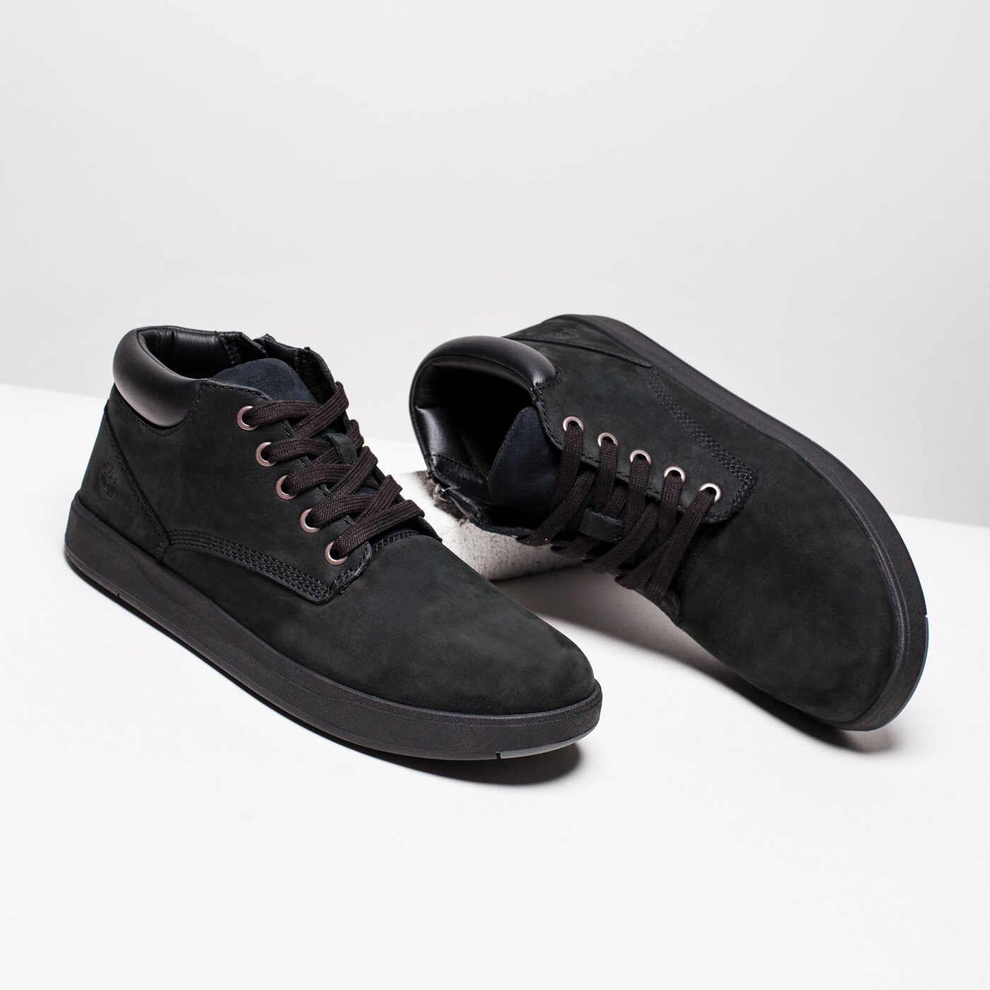 Dziecięce trampki TIMBERLAND DAVIS SQUARE LEATHER CHK a1uzb kolor czarny