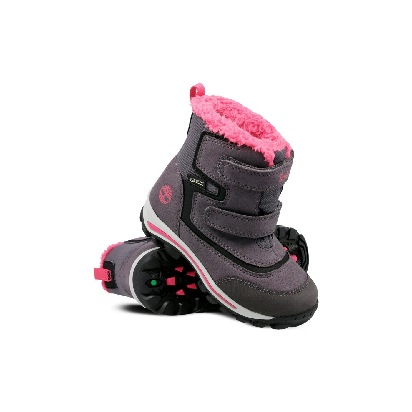 Dziecięce buty outdoor / trekkingowe TIMBERLAND CHILLBERG 2-STRAP GTX a1vkc kolor szary