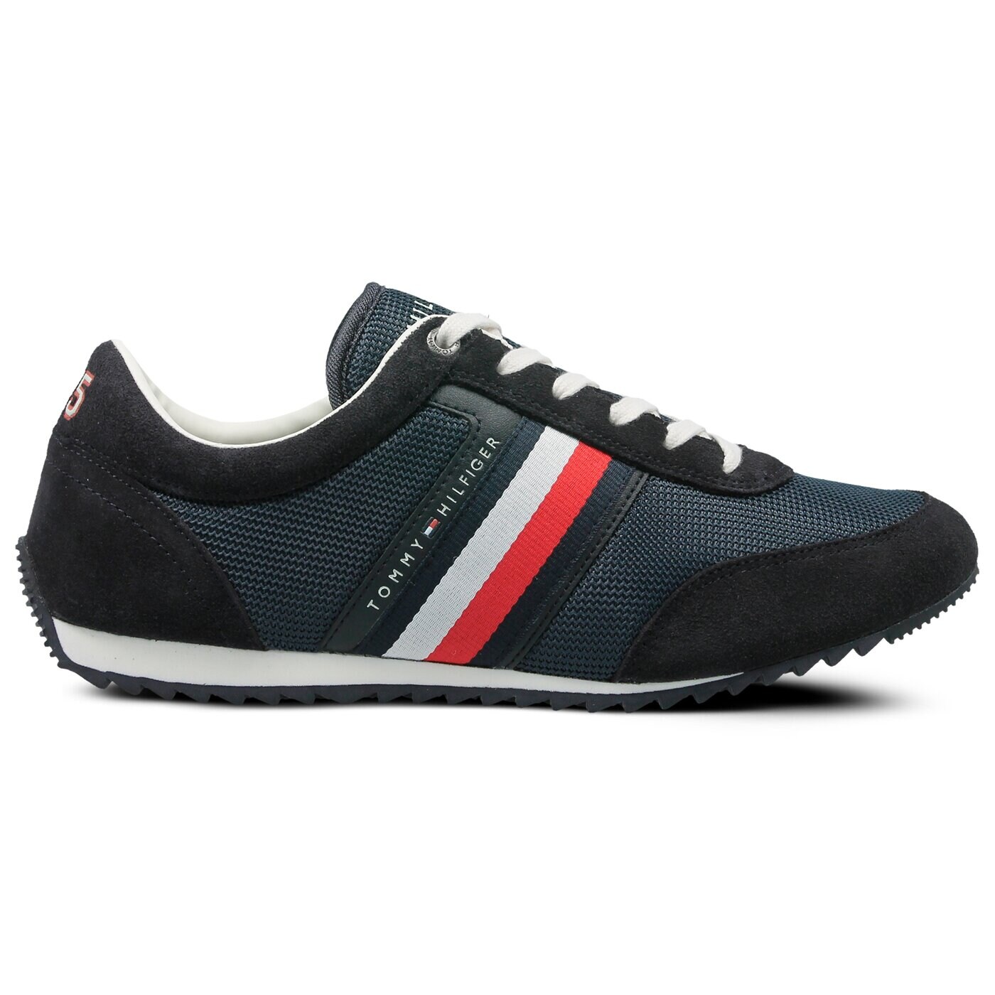 Męskie sneakersy (buty) TOMMY HILFIGER CORPORATE MATERIAL MIX RUNNER fm0fm01314403 kolor granatowy