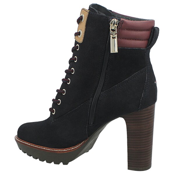 Damskie botki / sztyblety TOMMY HILFIGER ILEEN 11B fw56819531403 kolor granatowy