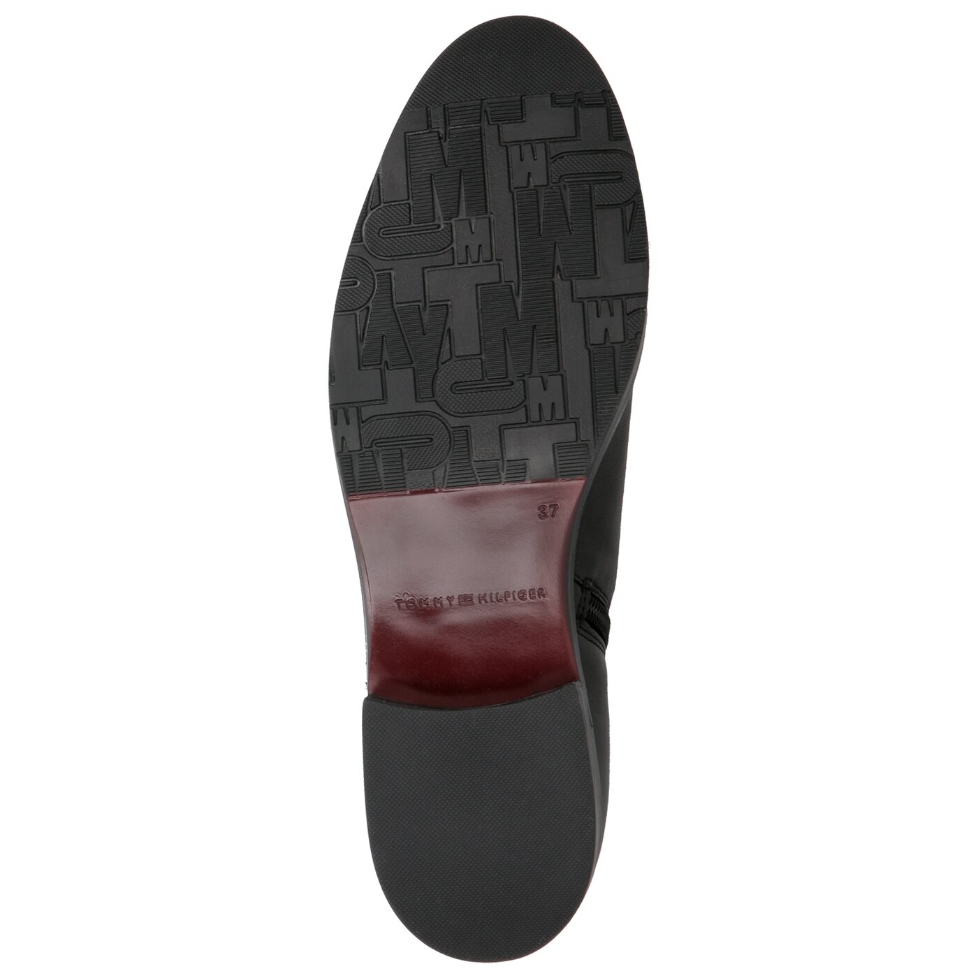 Damskie botki / sztyblety TOMMY HILFIGER TH BUCKLE LEATHER BOOTIE fw0fw03128990 kolor czarny