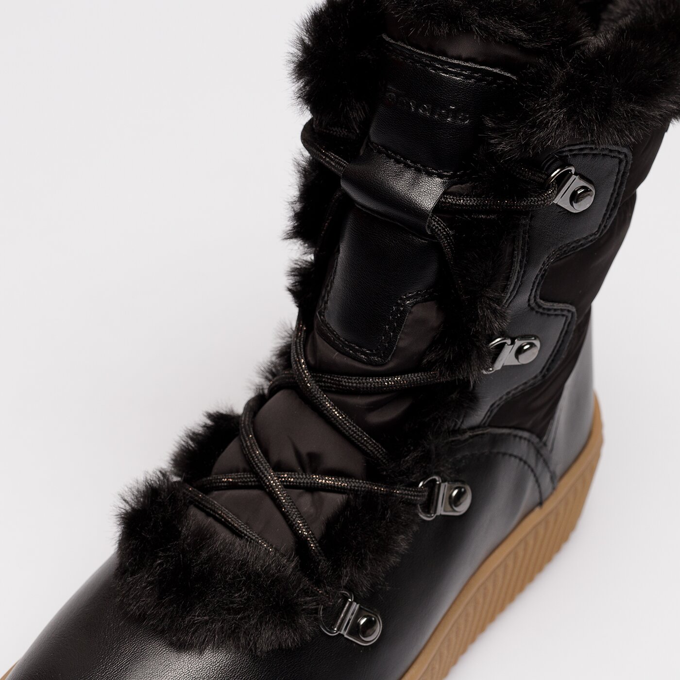 Damskie śniegowce TAMARIS SNOW FUR 1-1-26854-29 001 kolor czarny