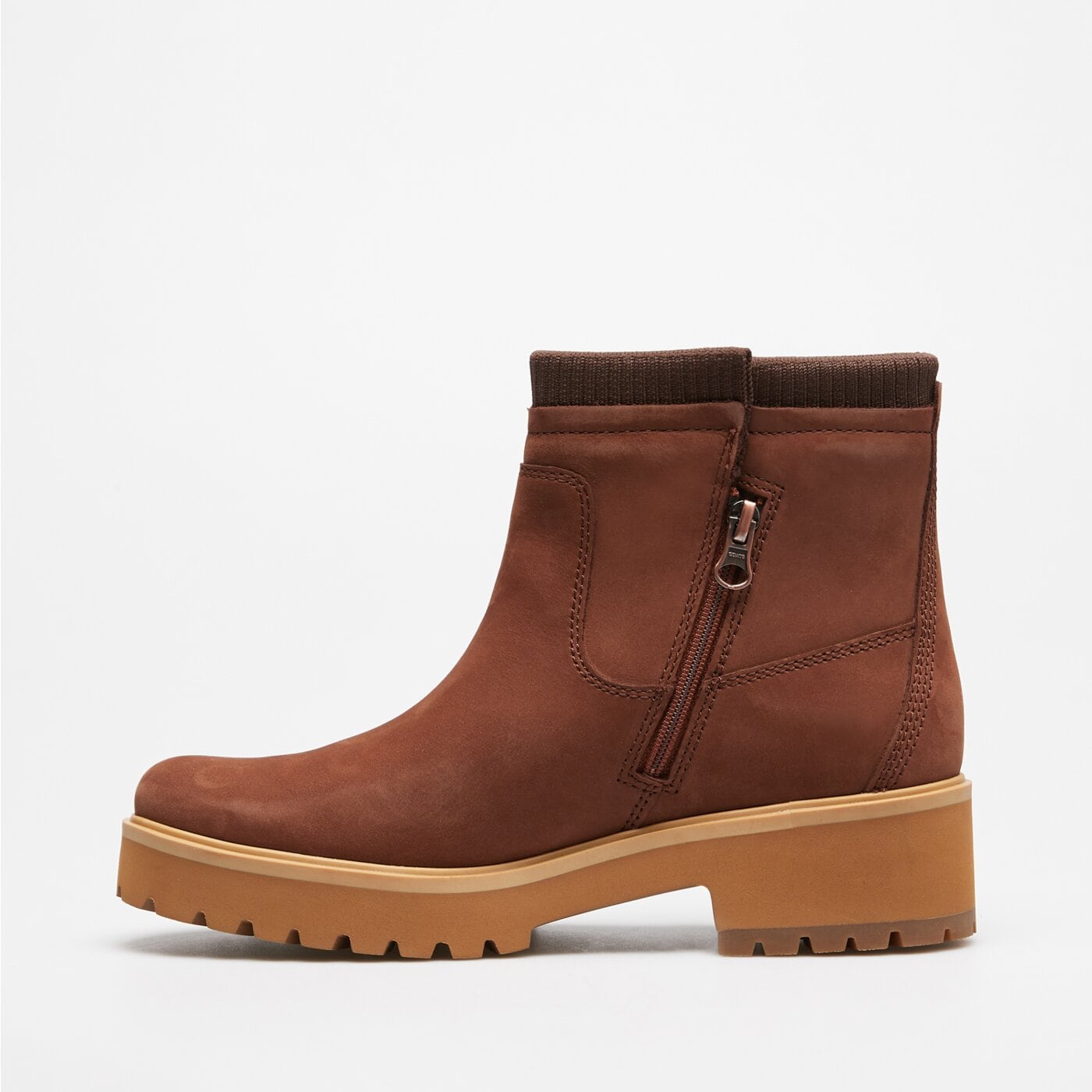 Damskie botki / sztyblety TIMBERLAND CARNABY COOL MID WARM LINED BOOT tb0a4338em51 kolor brązowy