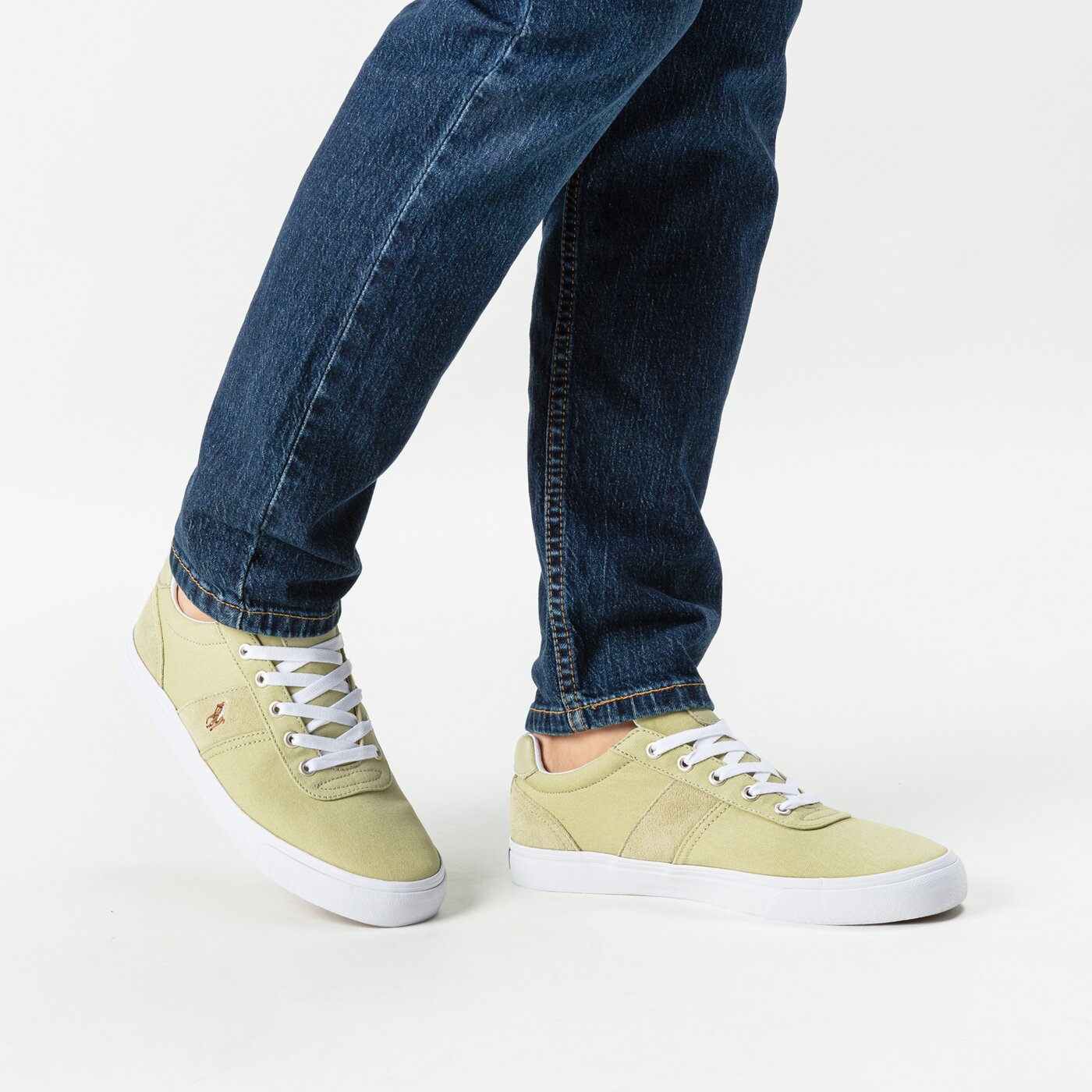 Męskie trampki POLO RL HANFORD SNEAKERS LOW TOP LACE  816862548004 kolor khaki