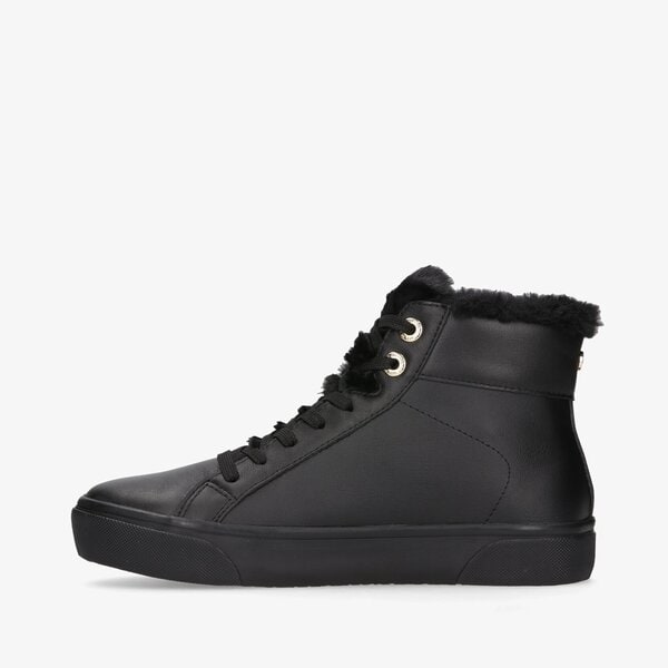 Damskie sneakersy (buty) TOMMY HILFIGER CASUAL WARMLINED TH MID SNEAKER  fw0fw05226bds kolor czarny