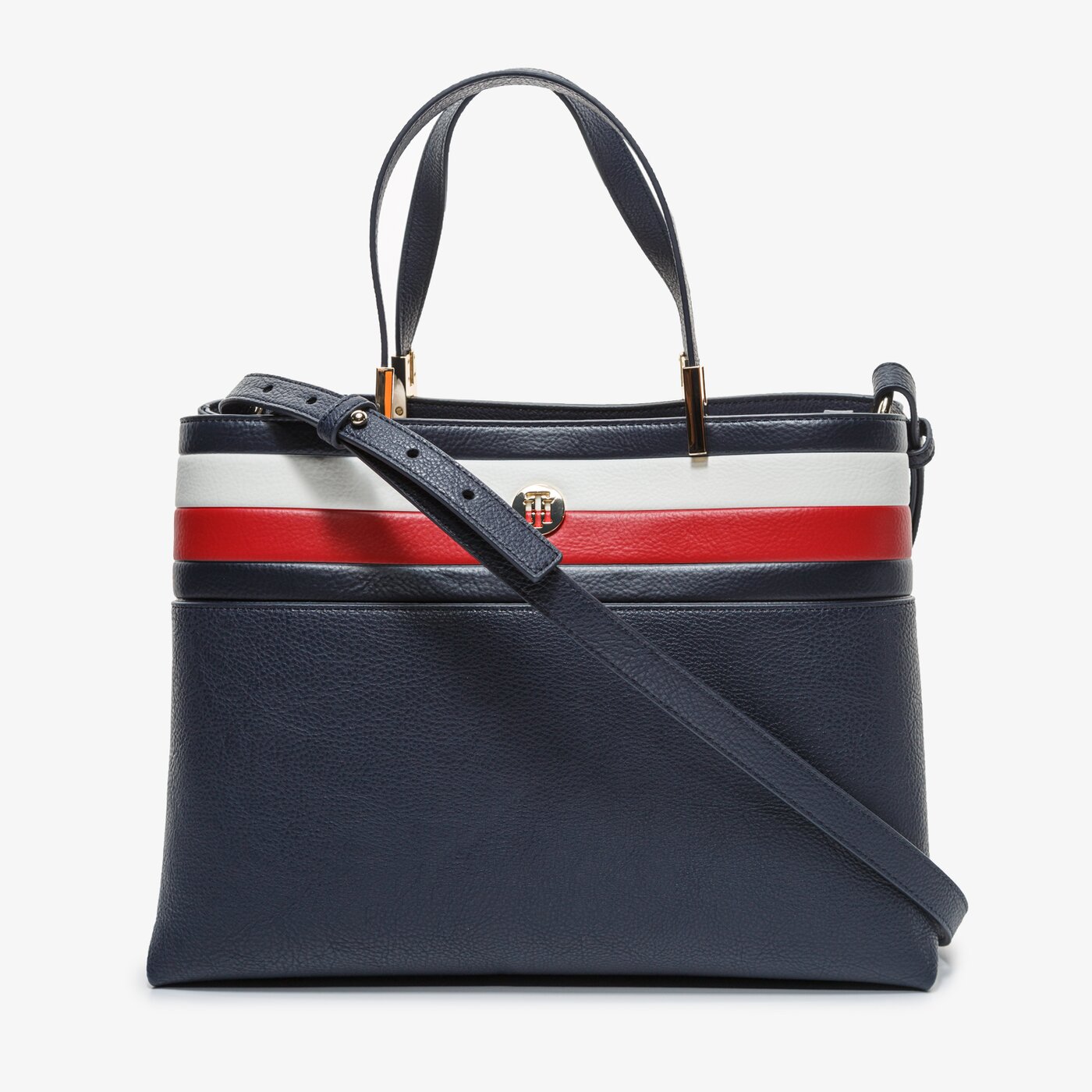 Damska torebka TOMMY HILFIGER TOREBKA CORE SATCHEL CORP aw0aw083230gy kolor granatowy