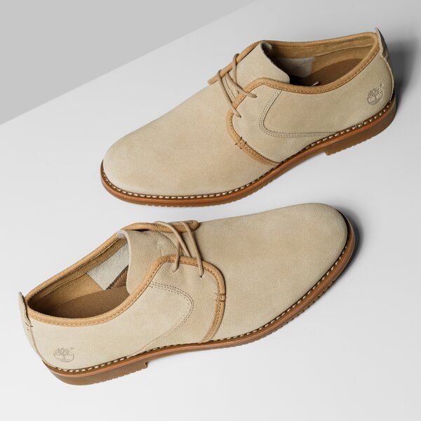 Męskie półbuty TIMBERLAND BROOKLYN PARK LEATHER OXFORD  a1gyq kolor beżowy