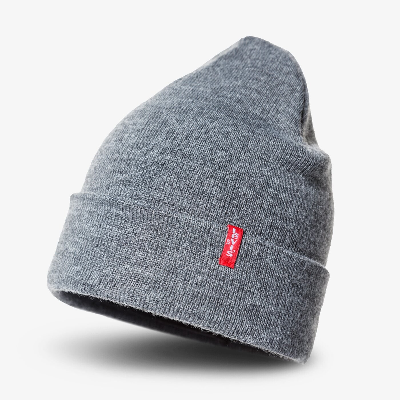 Damska czapka zimowa LEVI'S CZAPKA TURN UP BEANIE 38022-0072 kolor szary