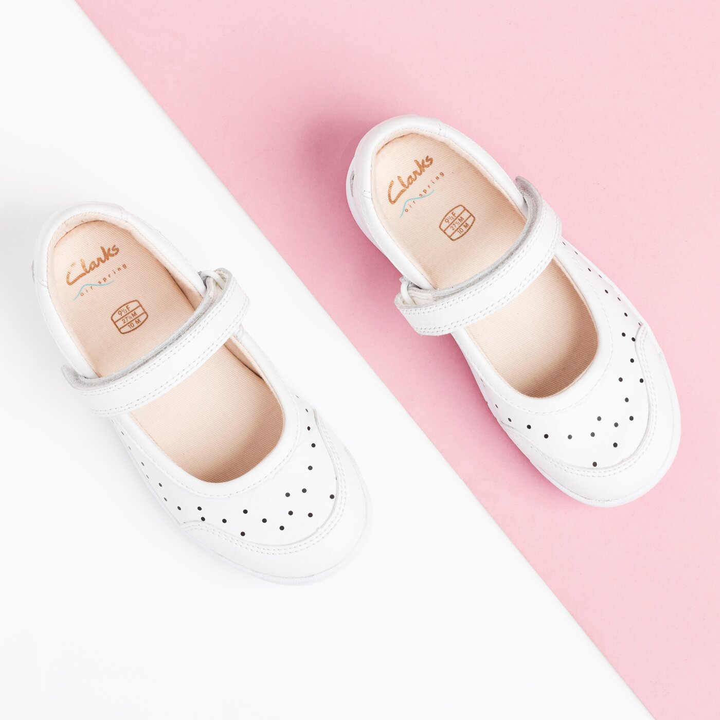 Dziecięce sandały / klapki CLARKS EMERY HALO T 26141172 kolor biały