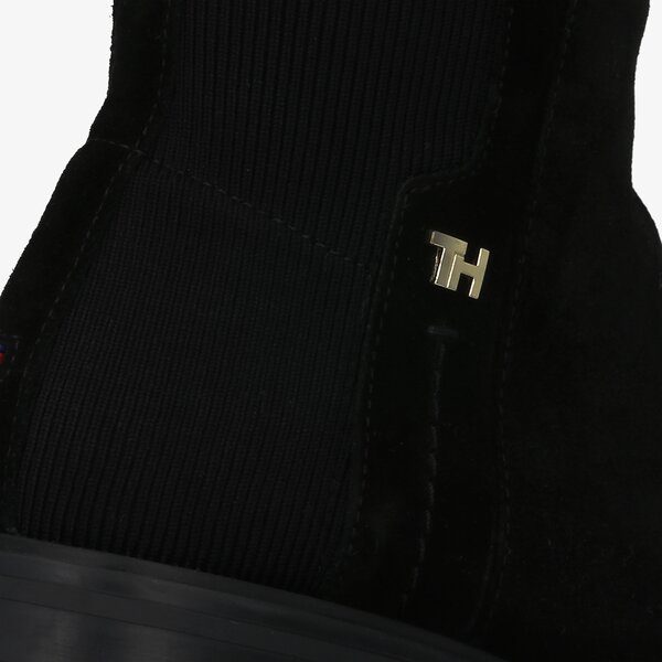 Damskie kozaki TOMMY HILFIGER DAJANA 2C ESSENTIAL FLAT LONG BOOT fw0fw05194bds kolor czarny