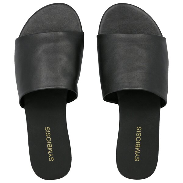 Damskie klapki SYMBIOSIS ALICE SLIDES  syws119008 kolor czarny