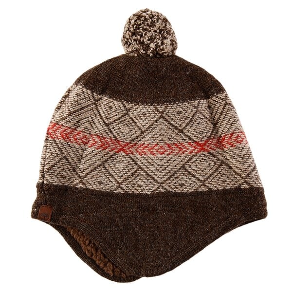 Męska czapka zimowa TIMBERLAND CZAPKA Z FAIRISLE EARFLAP HAT j1698581 kolor brązowy