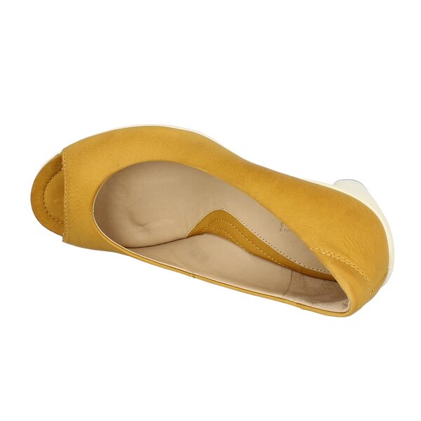 Damskie szpilki / czółenka ECCO SCULPTURED 65 SANDAL 23700302103 kolor żółty