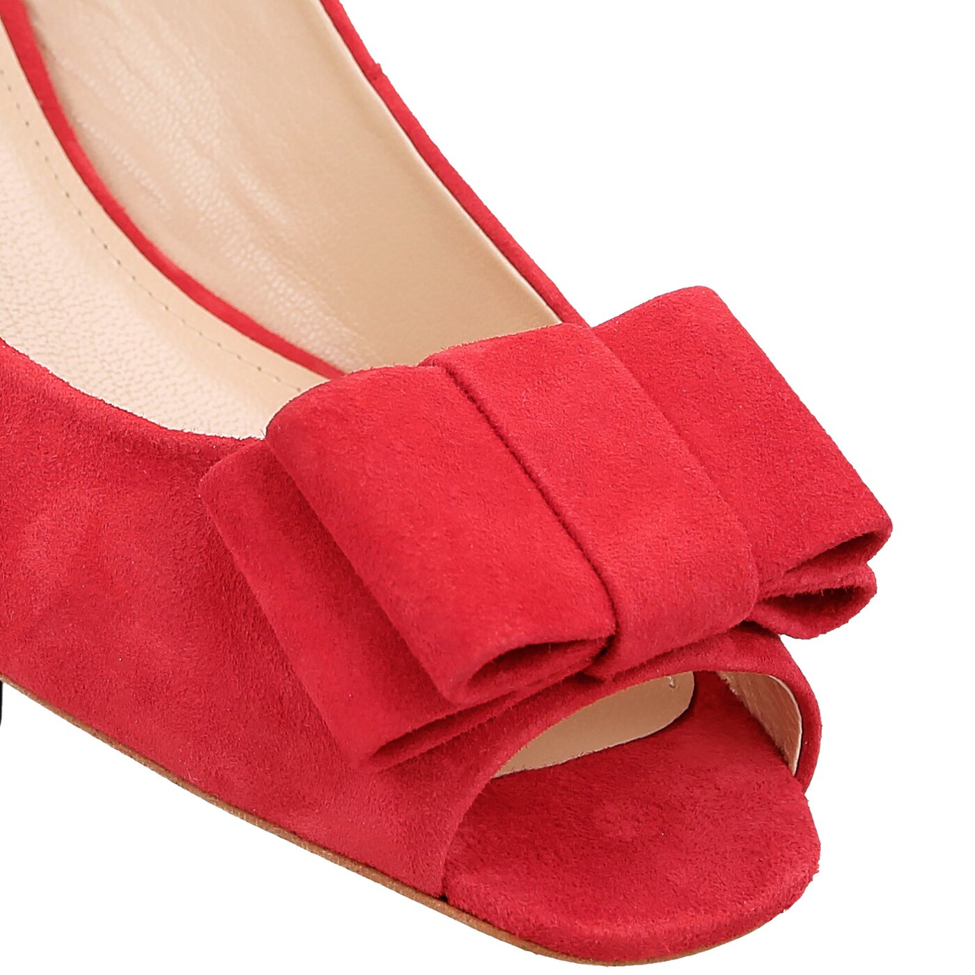 Damskie sandały SYMBIOSIS AURORA SANDAŁY ZAMSZ CZERWONE 928134 kolor czerwony