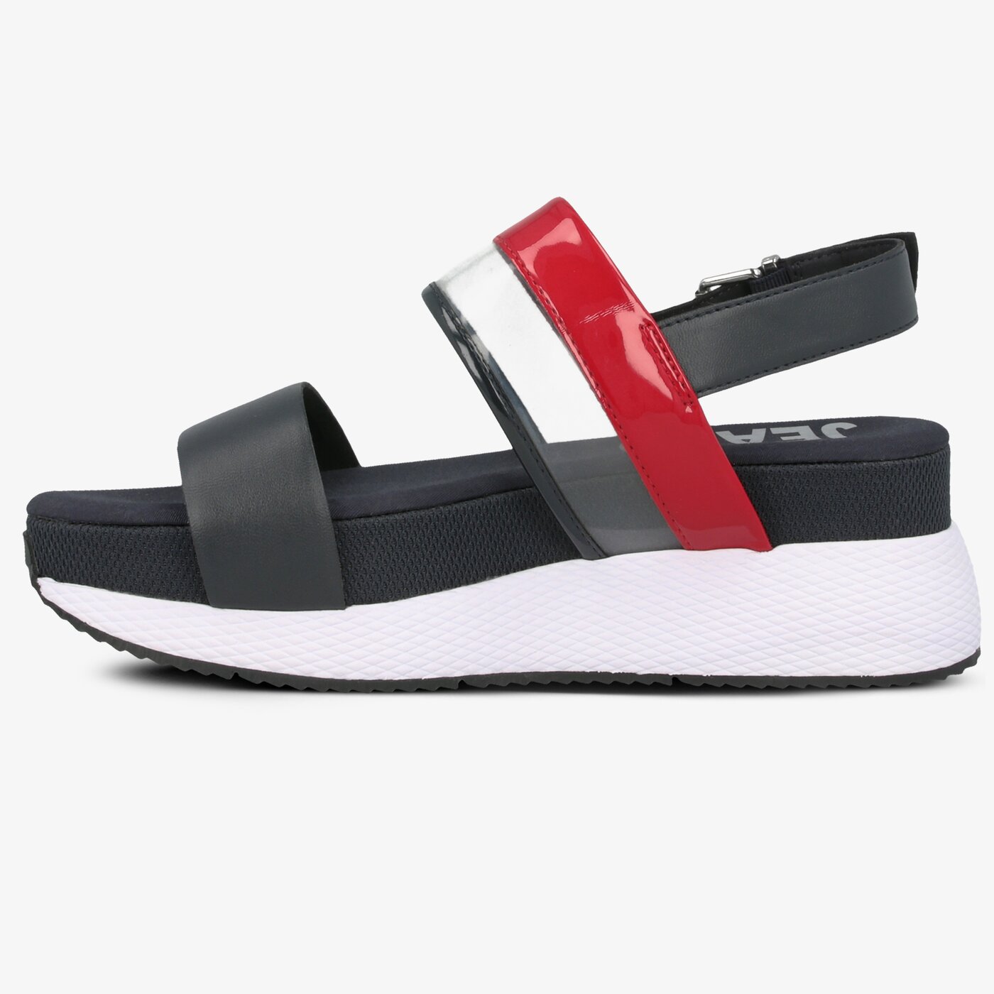 Damskie sandały TOMMY HILFIGER ONIKA 4C TRANSPARENT RWB HYBRID SANDAL en0en00443020 kolor granatowy