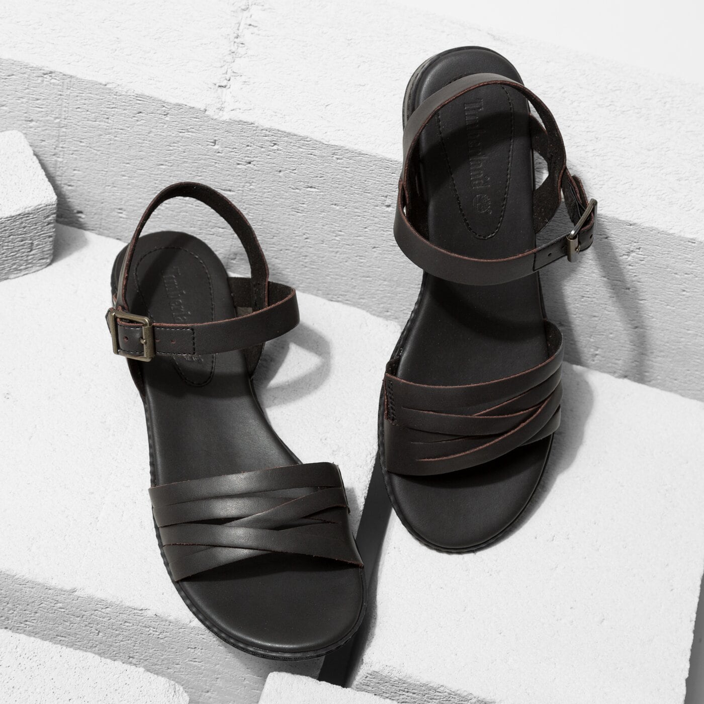 Damskie sandały TIMBERLAND CHERRYBROOK ANKLE S TRAP a18ze kolor brązowy