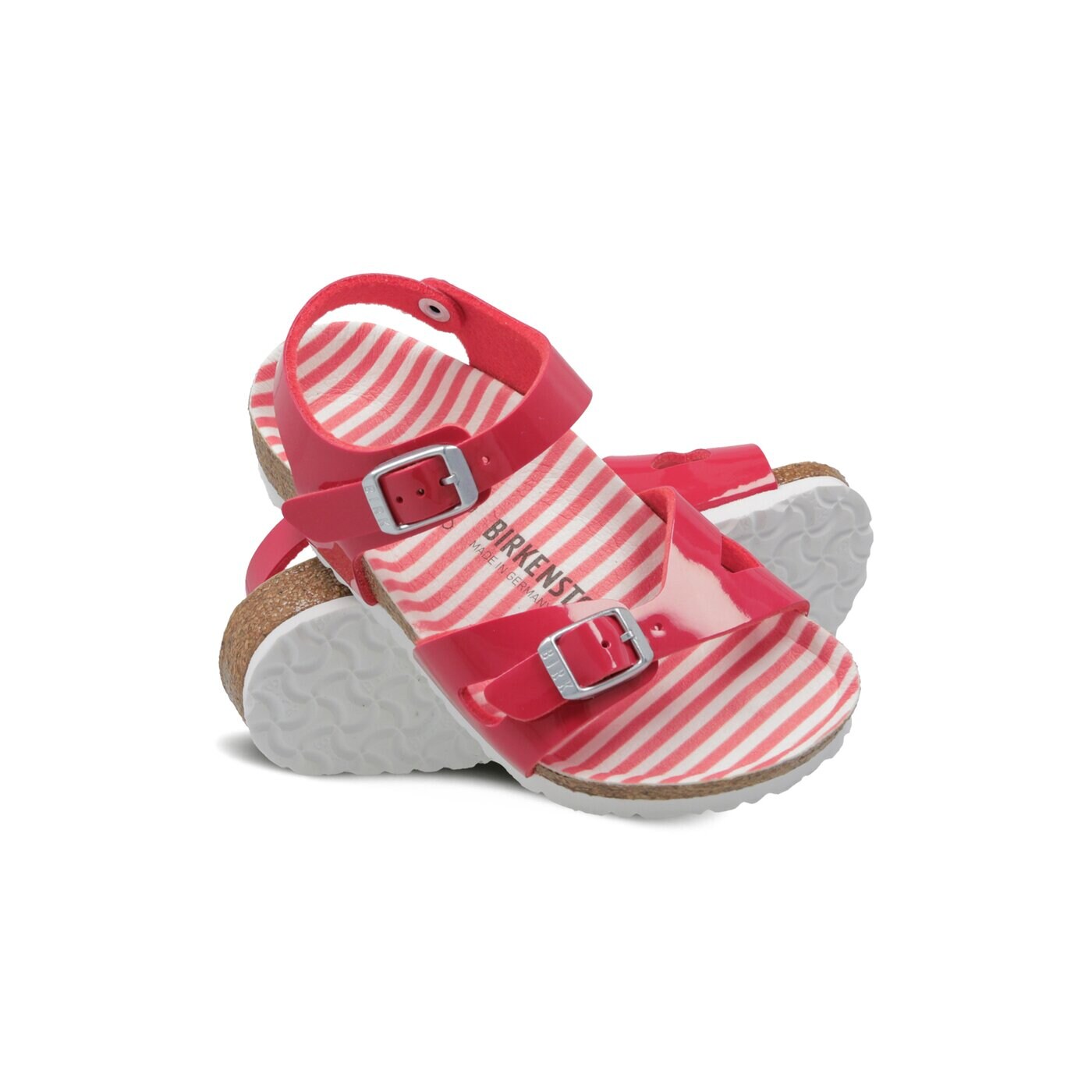 Dziecięce sandały / klapki BIRKENSTOCK RIO NAUTICAL STRIPES RED 1012719 kolor czerwony