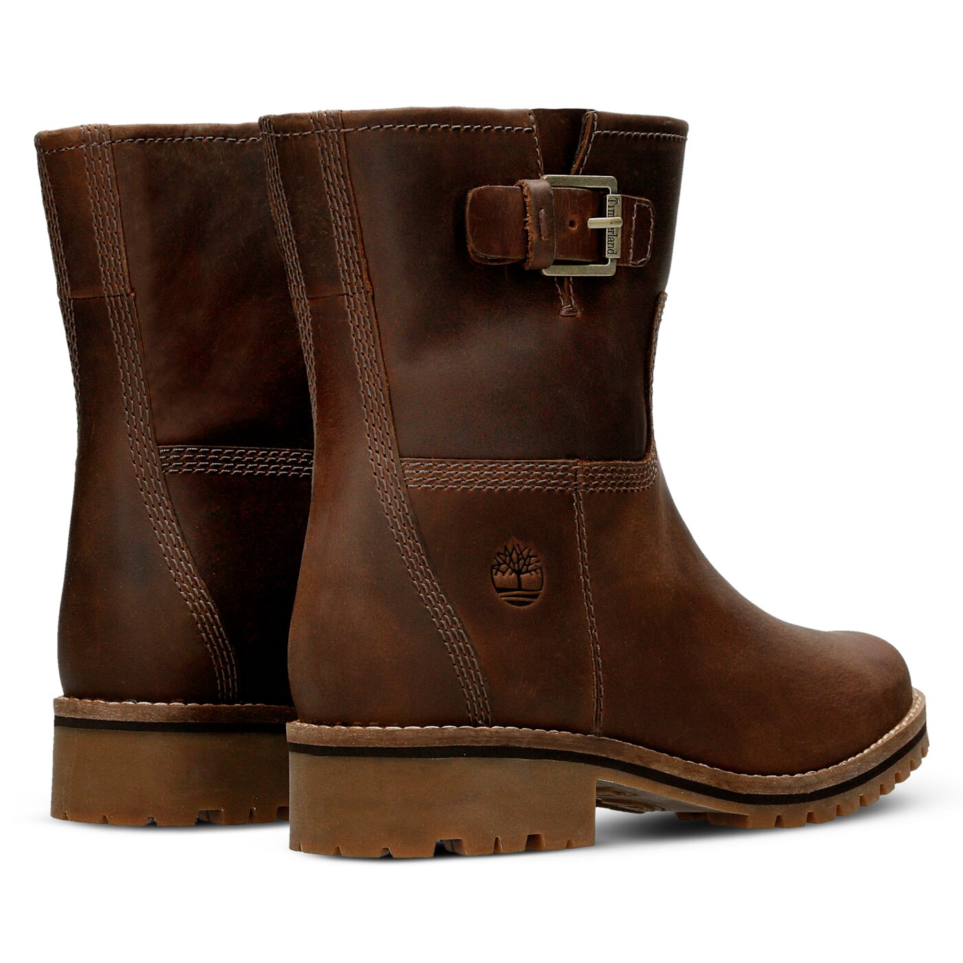 Damskie botki / sztyblety TIMBERLAND MAIN HILL BIKER a1j15 kolor brązowy