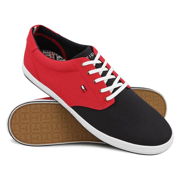 Męskie trampki TOMMY HILFIGER H2285OWELL 3D1 fm0fm00412611 kolor czerwony