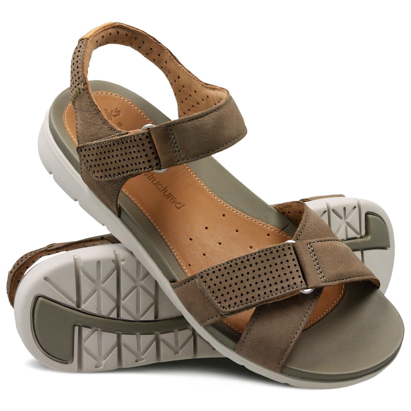 Damskie sandały CLARKS UN SAFFRON 26124935 kolor szary