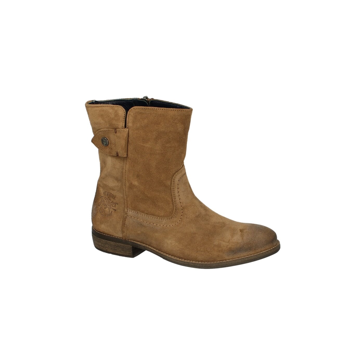 Damskie kozaki TOMMY HILFIGER ELINE 1B  en56816082219 kolor brązowy