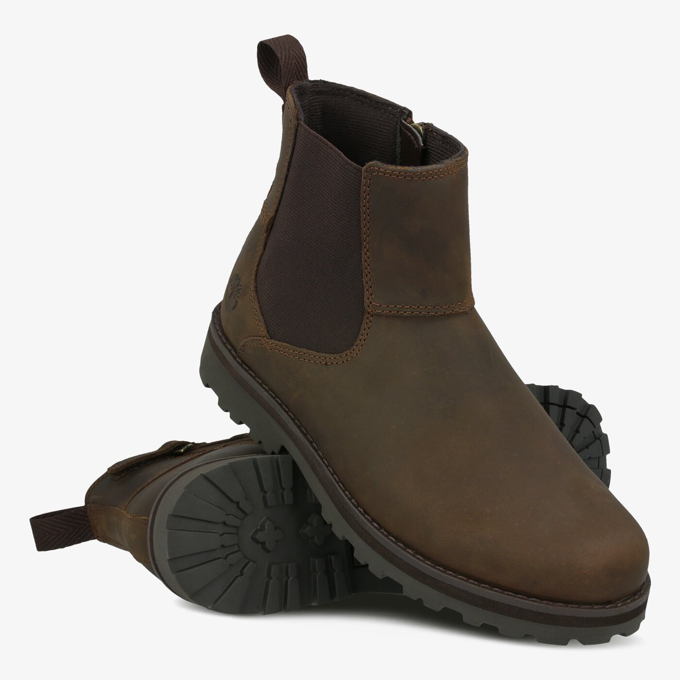 Dziecięce buty za kostkę TIMBERLAND COURMA KID CHELSEA tb0a28py9311 kolor brązowy