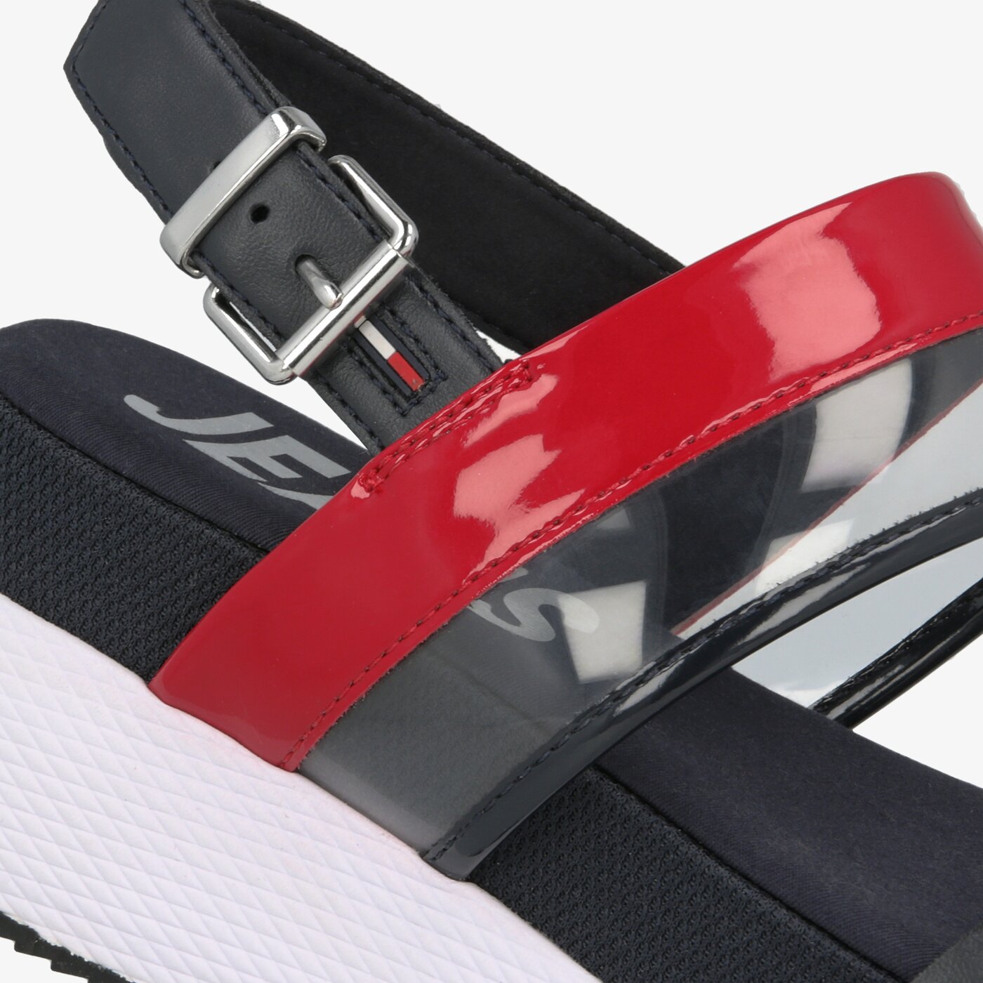 Damskie sandały TOMMY HILFIGER ONIKA 4C TRANSPARENT RWB HYBRID SANDAL en0en00443020 kolor granatowy