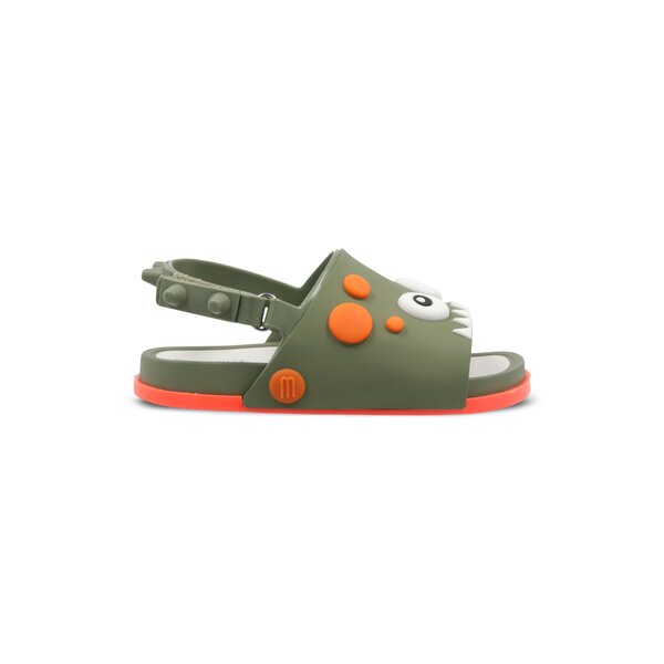 Dziecięce sandały / klapki MELISSA MINI MELISSA BEACH SLIDE DINO BB 3244453418 kolor khaki