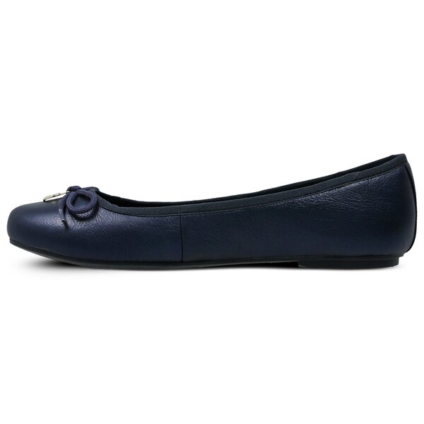 Damskie baleriny (buty) TOMMY HILFIGER BASIC METALLIC BALLERINA CHARM fw0fw02647406 kolor granatowy