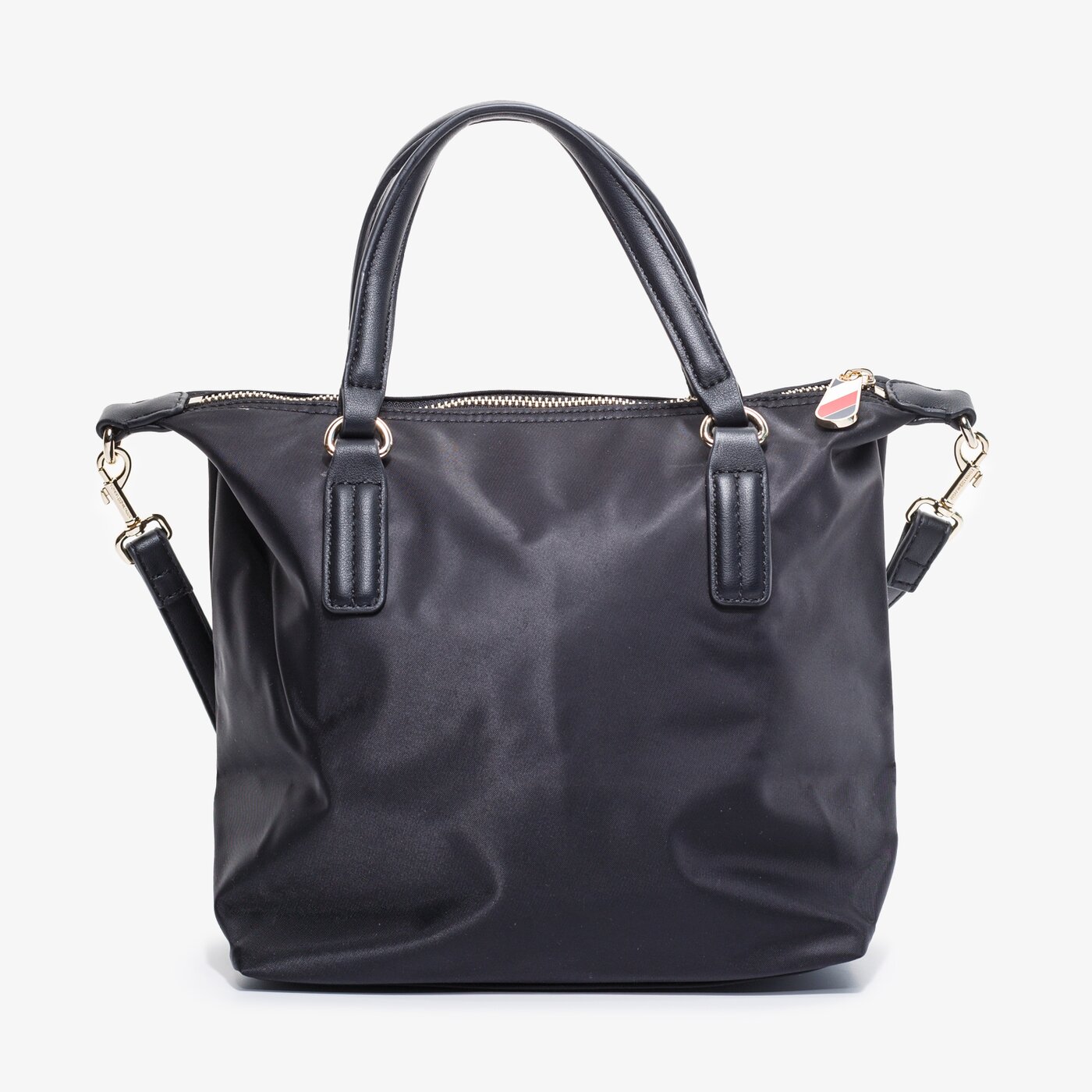 Damska torebka TOMMY HILFIGER TOREBKA POPPY SMALL TOTE SOLID aw0aw088300gj kolor czarny