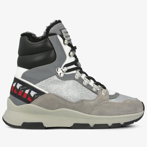 TOMMY HILFIGER TOMMY SPARKLE SPORTY BOOT kolor srebrny (FW0FW046350K4) -  Kobieta - Sneakery w cenie 479,99 PLN - Symbiosis.com.pl