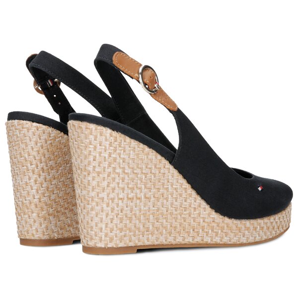 Damskie sandały TOMMY HILFIGER ELENA 57D2 ICONIC ELENA BASIC SLING BACK fw0fw04082403 kolor granatowy
