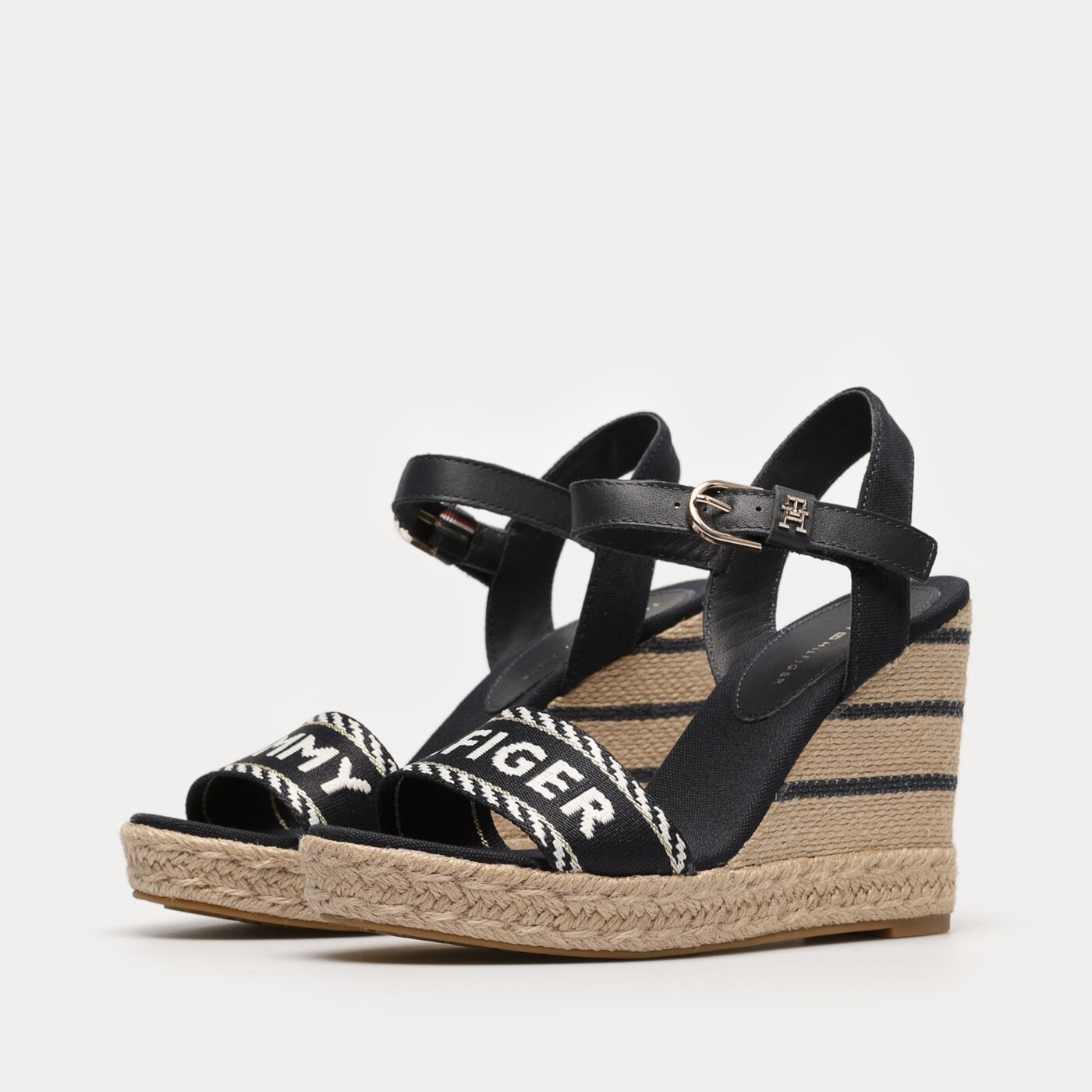 Damskie szpilki / czółenka TOMMY HILFIGER SEASONAL WEBBING WEDGE fw0fw07088dw6 kolor granatowy