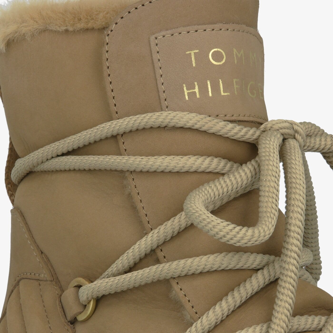 Damskie śniegowce TOMMY HILFIGER COSY BOOTIE fw0fw04401gez kolor brązowy