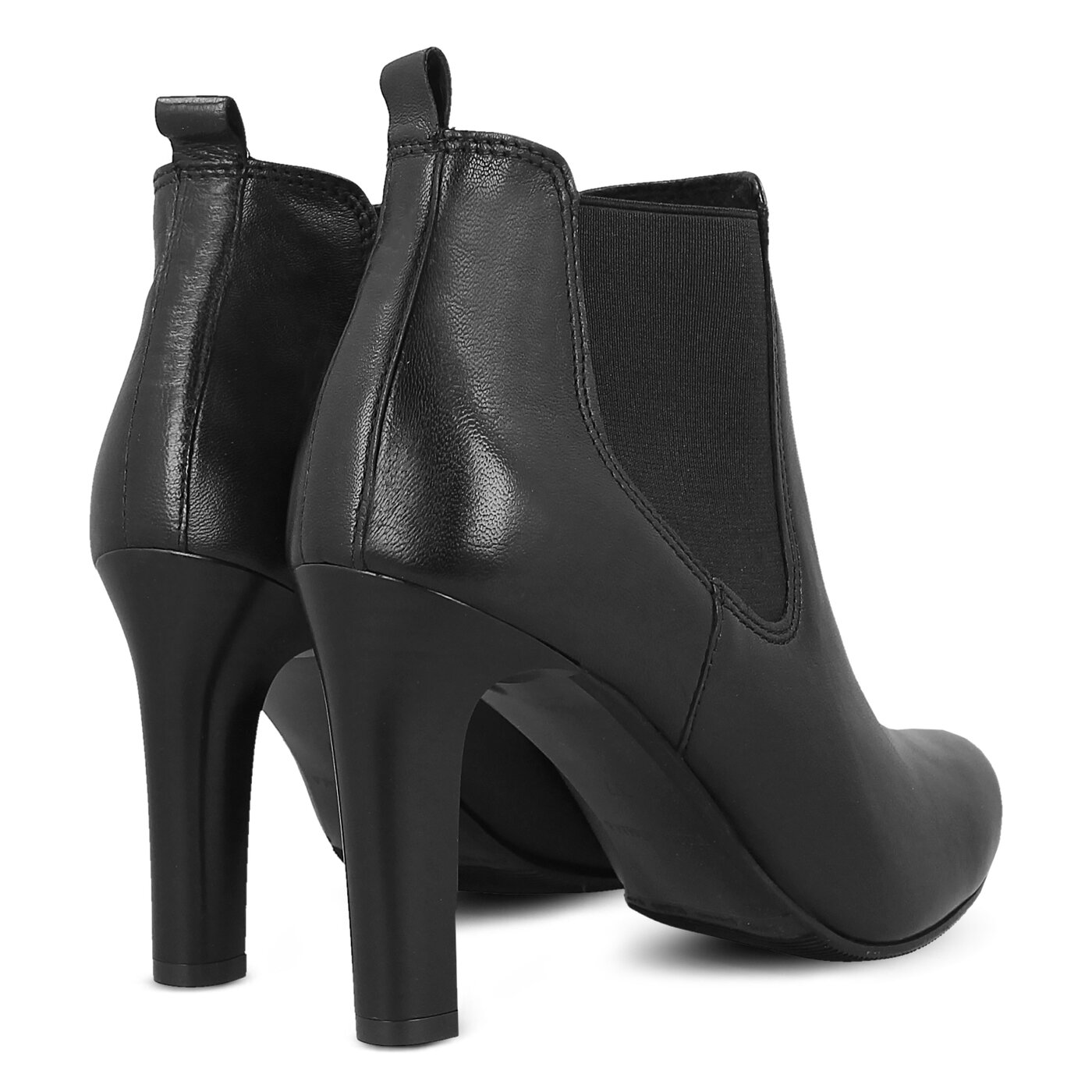 Damskie botki / sztyblety SYMBIOSIS BOTKI BLAIR SKÓRA LICOWA CZARNA 925001 kolor czarny