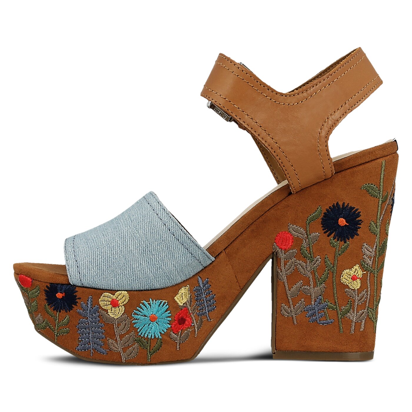 Damskie sandały GUESS CARALIN flcaa1den03blue kolor niebieski