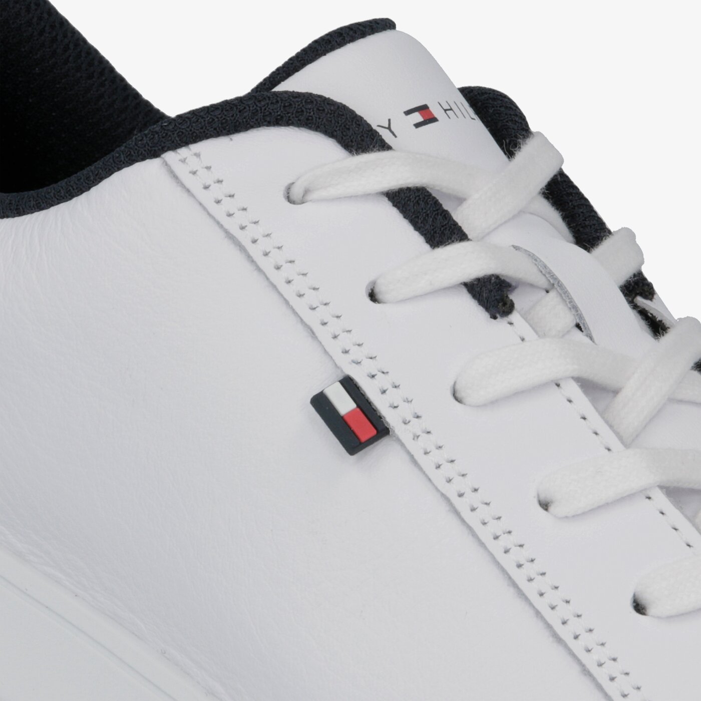 Męskie sneakersy (buty) TOMMY HILFIGER DANIEL 1A2 KNIT DETAIL fm0fm02272100 kolor biały