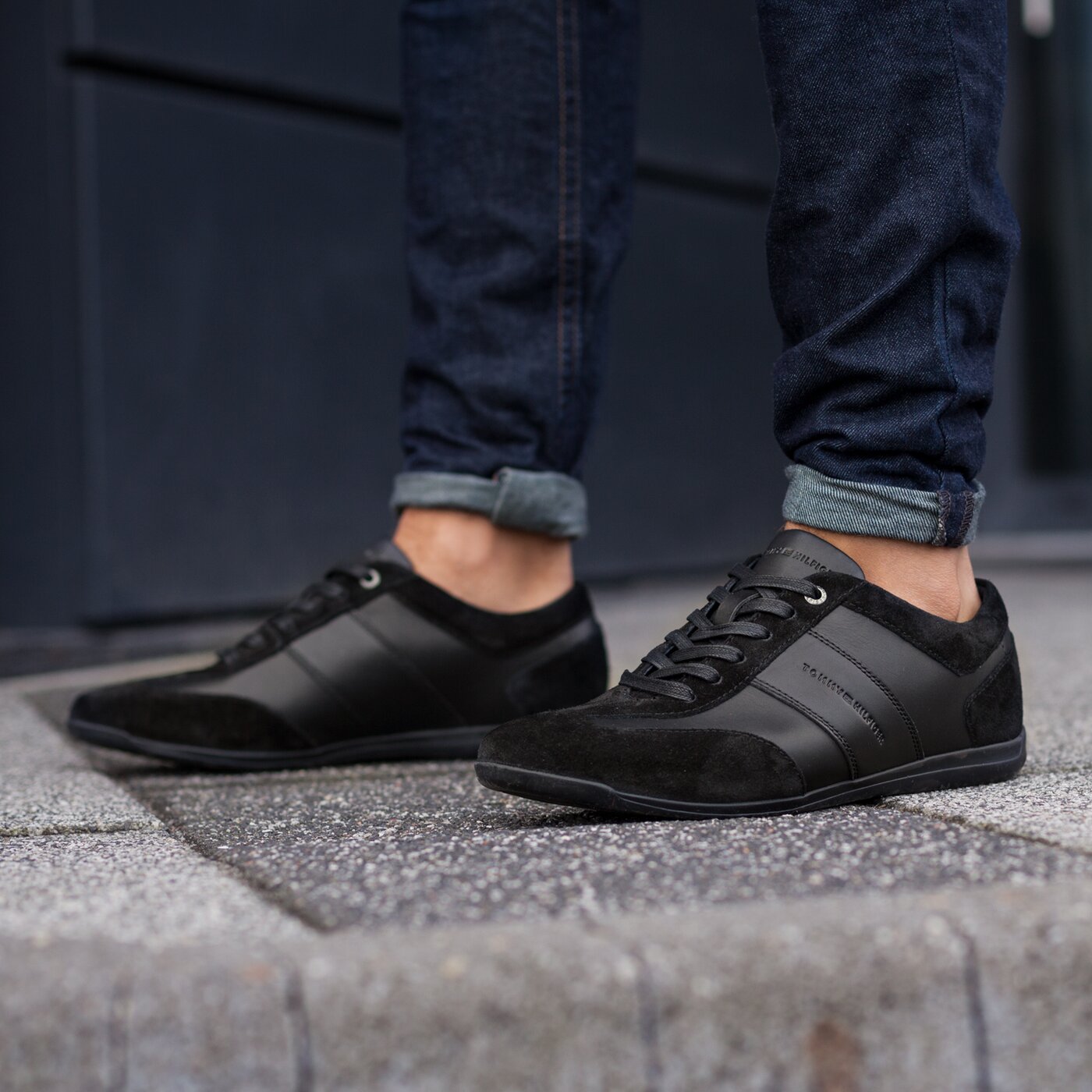 Męskie półbuty TOMMY HILFIGER O2285TIS 2C fm56821595990 kolor czarny