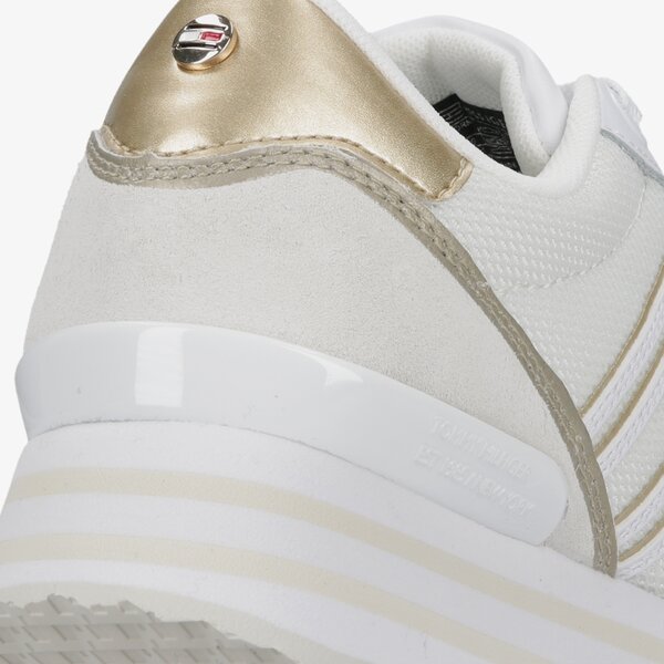 Damskie sneakersy (buty) TOMMY HILFIGER MESH FLATFORM SNEAKER fw0fw064490lj kolor biały
